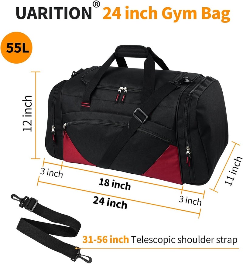 uarition Store Mens Gym Bag, 55L Large Sports Duffle Bags, Workout Bags Lightweight - Image 4